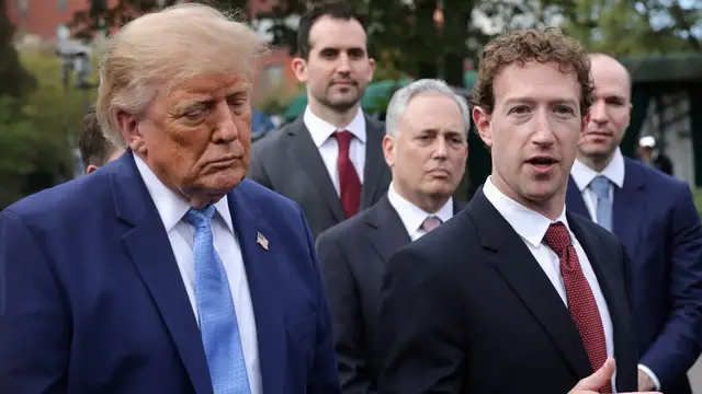 Video thumbnail for Trump, tech bosses sign voluntary pact pledging ‘robust’ AI safeguards