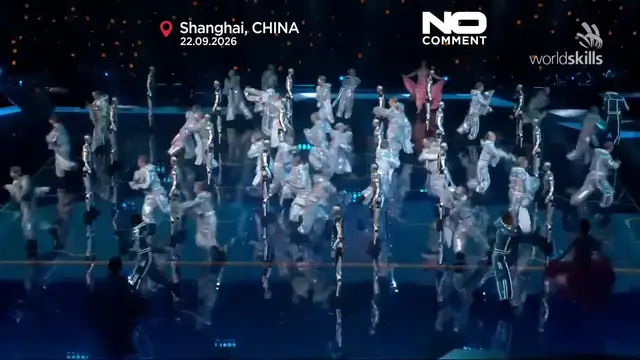 Video thumbnail for Humanoid robots join dancers at WorldSkills opening in Shanghai