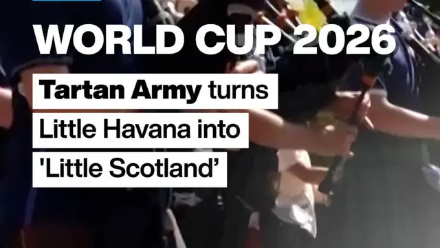 Video thumbnail for World Cup 2026: Tartan Army turns Little Havana into ‘Little Scotland’