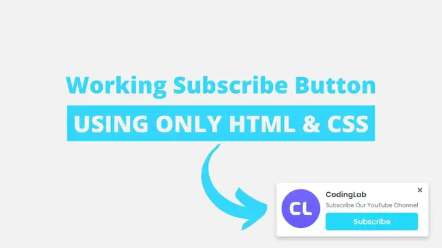 Video thumbnail for Working Subscribe Button using only HTML & CSS _ Web Push Toast Notification