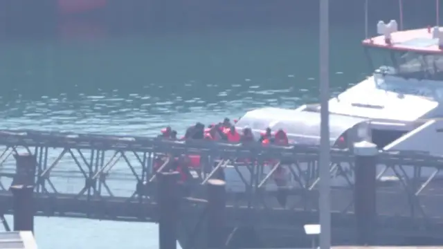 'Video thumbnail for WATCH: Boat load of migrants enter ON SAME DAY Starmer unveils immigration crackdown'