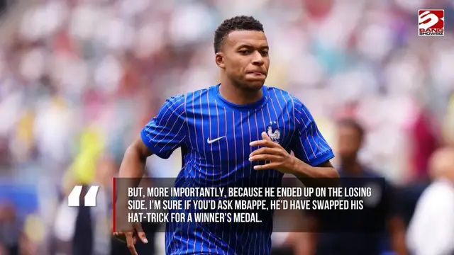 Video thumbnail for Sir Geoff Hurst shares his thoughts on Kylian Mbappe matching his World Cup hat-trick record