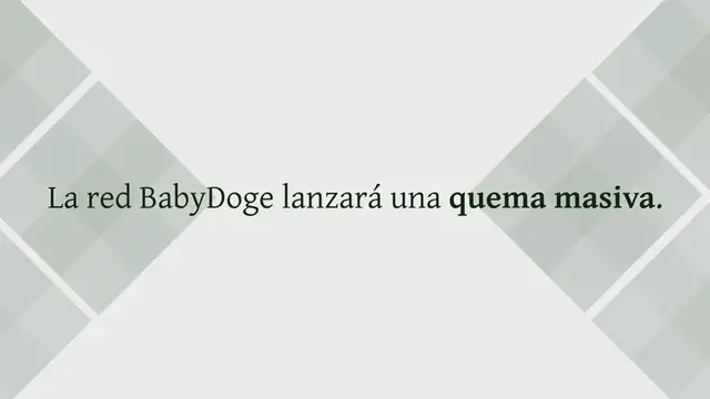 Video thumbnail for Fiesta de quema de BabyDoge Coin eliminará 50 cuatrillones de tokens