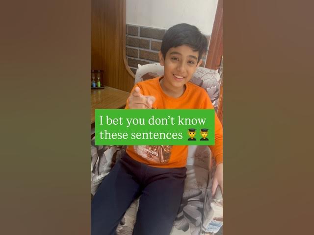Video thumbnail for I bet you don’t know these sentences.