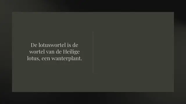 Video thumbnail for Lotuswortel chips