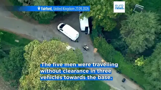Video thumbnail for UK counter-terrorism police probe Iran link to suspected bomb plot at RAF base