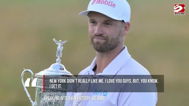 Video thumbnail for Wyndham Clark claims his second US Open title amidst a hostile New York crowd