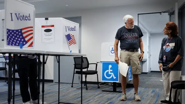 Video thumbnail for Early voting rises in Virginia amid fight over Trump's mail ballot limits