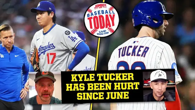 'Video thumbnail for Kyle Tucker has had a fractured hand since June? | Baseball Today'