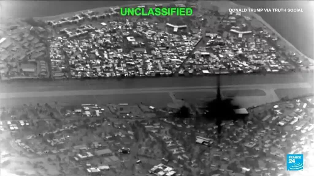 Video thumbnail for US military bombs military sites on Kharg island, Iranian media reports no damage