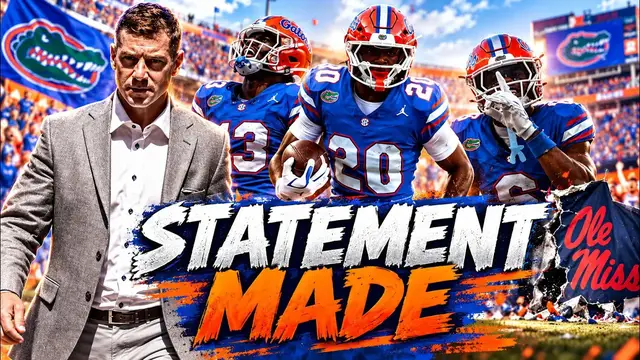 Video thumbnail for GATORS SEND A MESSAGE! Florida Dominates Ole Miss + Sumrall Makes HISTORY