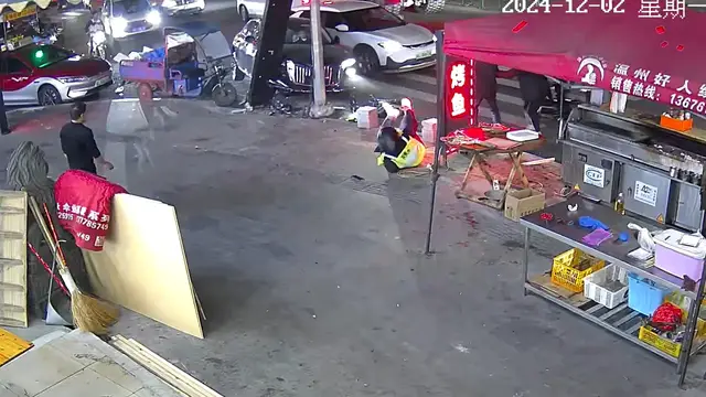 Video thumbnail for Caught on Camera: Car Hits E-Bike in Wenzhou Crash