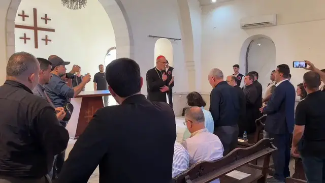 Video thumbnail for Jerusalem's Catholic, Greek Orthodox patriarchs visit Gaza with ‘message of hope’ amid humanitarian crisis.