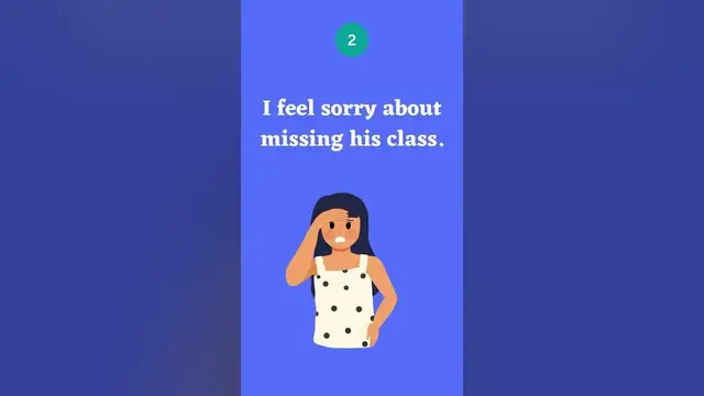 Video thumbnail for Express Regret Using I feel sorry about