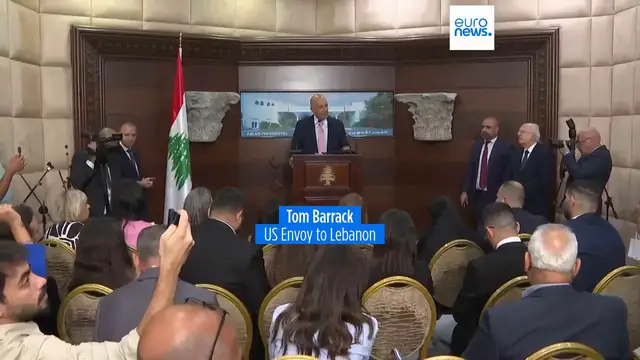 'Video thumbnail for US envoy to discuss further steps with Israel after Lebanon commits to disarming Hezbollah'