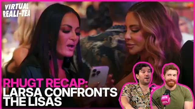 Video thumbnail for 'RHUGT' recap: Larsa confronts Lisa Barlow about name dropping  & Teresa, Melissa reunite with Jacqueline Laurita