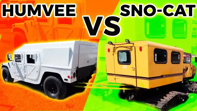 Video thumbnail for Humvee & Military Vehicle Snow Cat Tug of War - Ogden, Utah