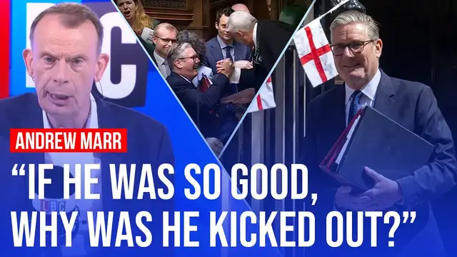 Video thumbnail for Andrew Marr reacts as Starmer receives a standing ovation in final PMQs