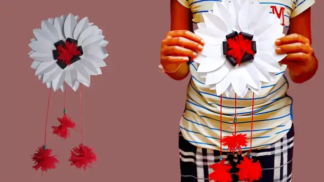 Video thumbnail for Easy Paper Craft - Very Very Easy Paper Craft || Very Easy Wall Hanging Decoration
