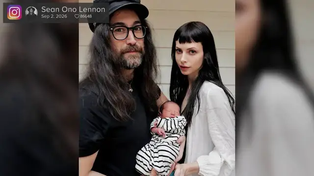 Video thumbnail for UNCAPTIONED: Sean Ono Lennon announces birth of first child.