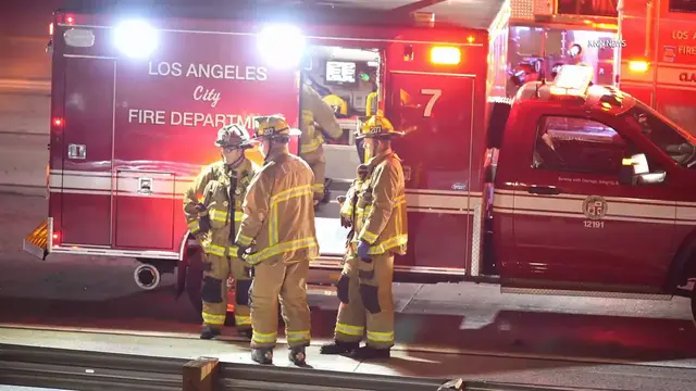 Video thumbnail for US, Los Angeles: Arleta Multi-Vehicle Collision Involving CALTRANS on 5 Freeway.