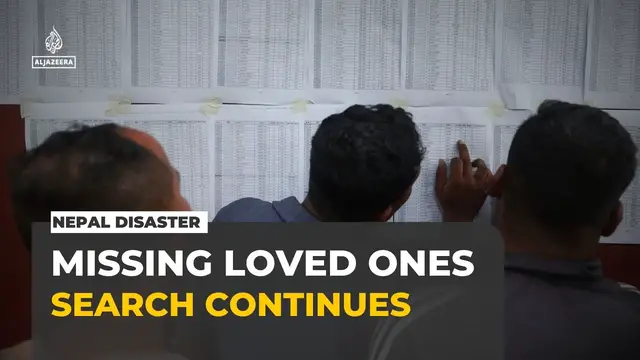 Video thumbnail for Nepal disaster: Families await news of missing relatives