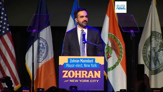 'Video thumbnail for Democrat Zohran Mamdani defeats Cuomo to become New York City's mayor'