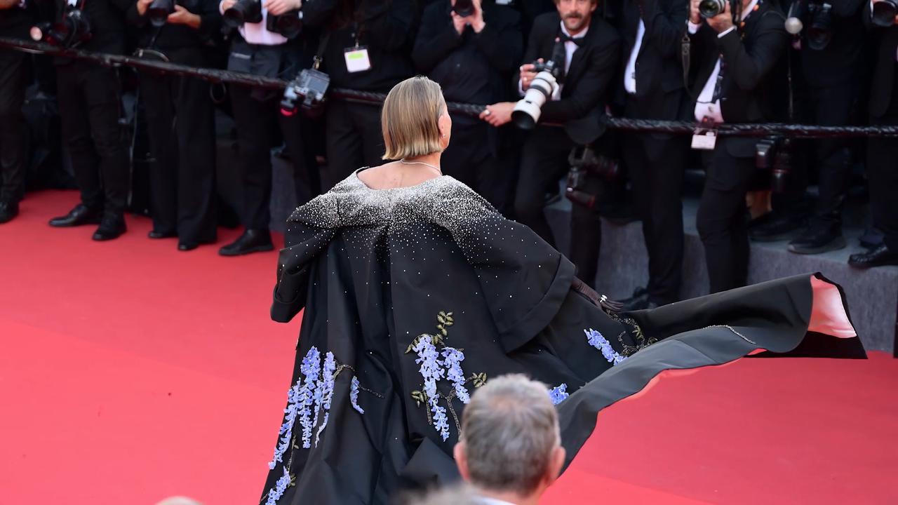 Video thumbnail for France: SLOW-MOTION: Sharon Stone walks red carpet at Cannes Film Festival.