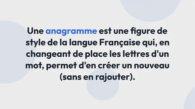 Video thumbnail for Anagrammeur : Anagramme gratuit et toutes les anagrammes pour Scrabble