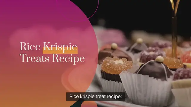 'Video thumbnail for Rice krispie treat recipe'