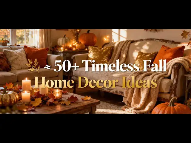 Video thumbnail for 🍁 50+ Timeless Fall Home Decor Ideas | Cozy & Elegant Home Vibes