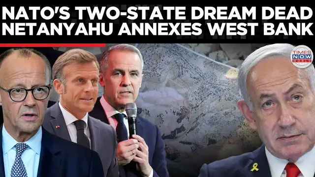 'Video thumbnail for Netanyahu Government Defies NATO, Moves to Annexe E1 West Bank Settlement | Times Now World'