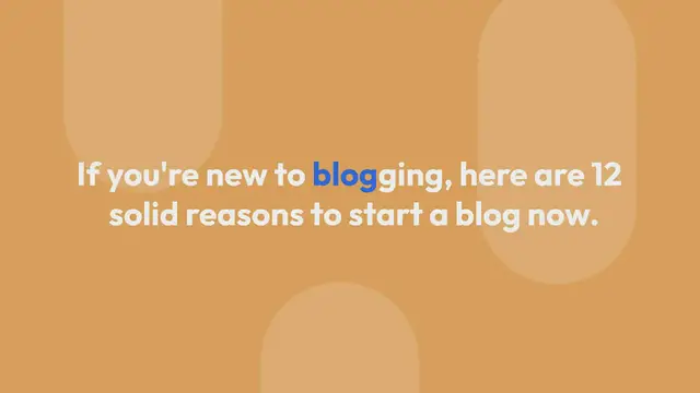 Video thumbnail for Why Start a Blog? 12 Reasons To Start a Blog Today