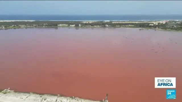 'Video thumbnail for Senegal's Pink Lake in danger'
