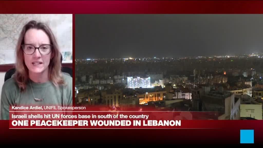 Video thumbnail for UN force base in southern Lebanon comes under fire, one peacekeeper wounded