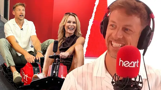 Video thumbnail for F1's Jenson Button races Amanda Holden on our mini Go Kart track