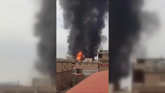 Video thumbnail for Iran: Industrial Fire in Tehran Injures Four.