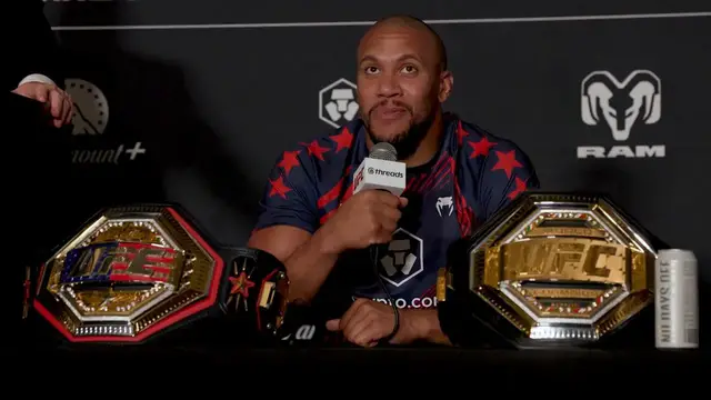 Video thumbnail for US: UFC CEO Dana White and winners hold press conference following UFC Freedom 250.