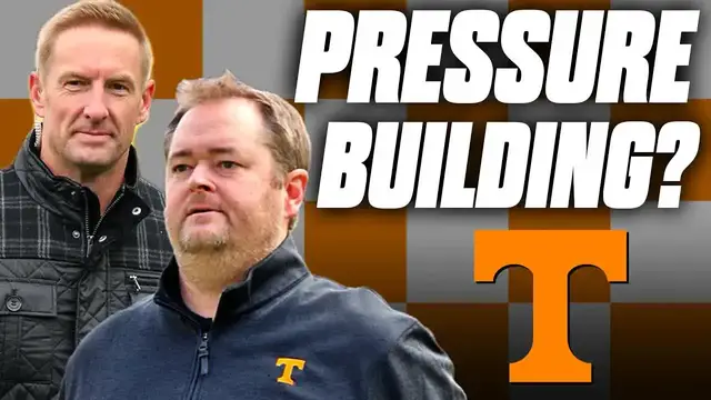'Video thumbnail for a to z sports - tennessee volunteers: josh heupel's hot seat? analyzing the pressure on vols coach in 2025'