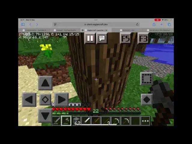 Video thumbnail for How to make a crafting table, sword ,pick axe and an axe