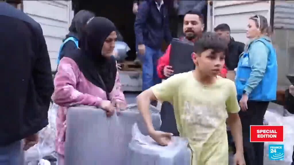 Video thumbnail for Israel keeps up Lebanon strikes, more than 83,000 people displaced