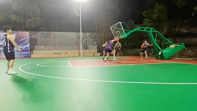 Video thumbnail for Basketball Hoop Bends After Player Hangs On Rim!
