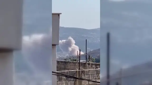 Video thumbnail for Lebanon: Israeli Demolition Explosion in Southern Lebanon.