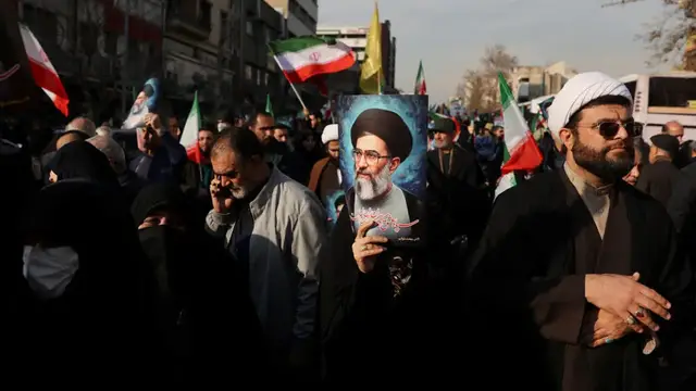 Video thumbnail for Iranian leaders mobilise supporters as US weighs options for intervention