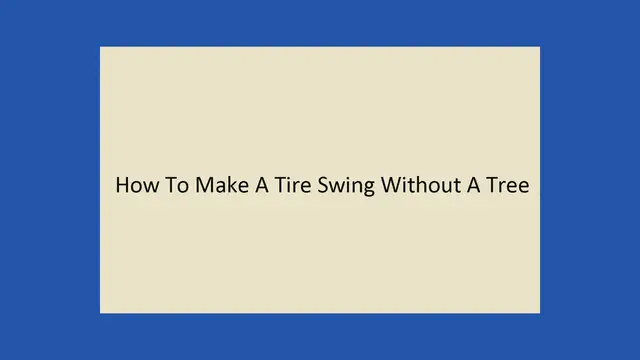 Video thumbnail for How to make a tire swing without a tree