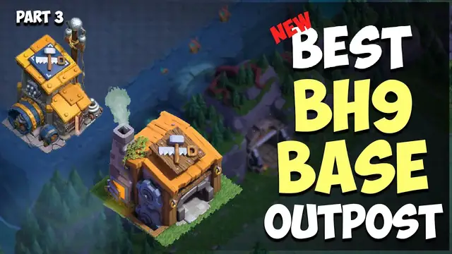 'Video thumbnail for New BH9 Base with OUTPOST (Builder base 2.0) | Best Builder Hall 9 Base Link | Clash of Clans #3'