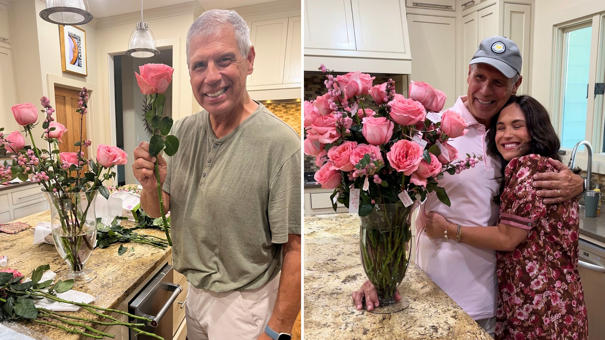 Video thumbnail for Dad Surprises Daughter Battling Cancer With Birthday Rose Tradition With Loving Messages On Each