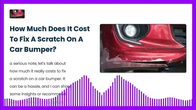 'Video thumbnail for :🚗 How Much to Fix a Scratch on a Car Bumper? | Costs & DIY Tips! 🛠️'