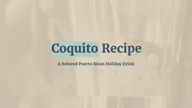 Video thumbnail for Coquito recipe