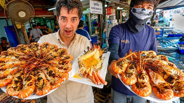 Video thumbnail for I Flew to Thailand Just to Eat GIANT River Prawns!